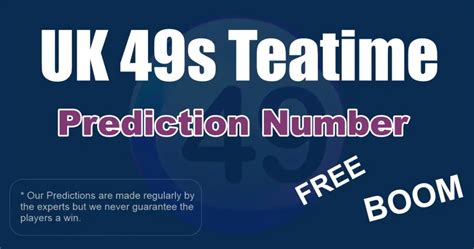 uk teatime infolinity|UK 49s Teatime Prediction Number (Updated).